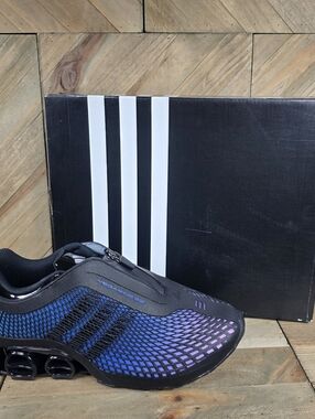 Adidas Megaride S2 Mens Athletic Running Shoes Size 8 Core Black Blue Purple